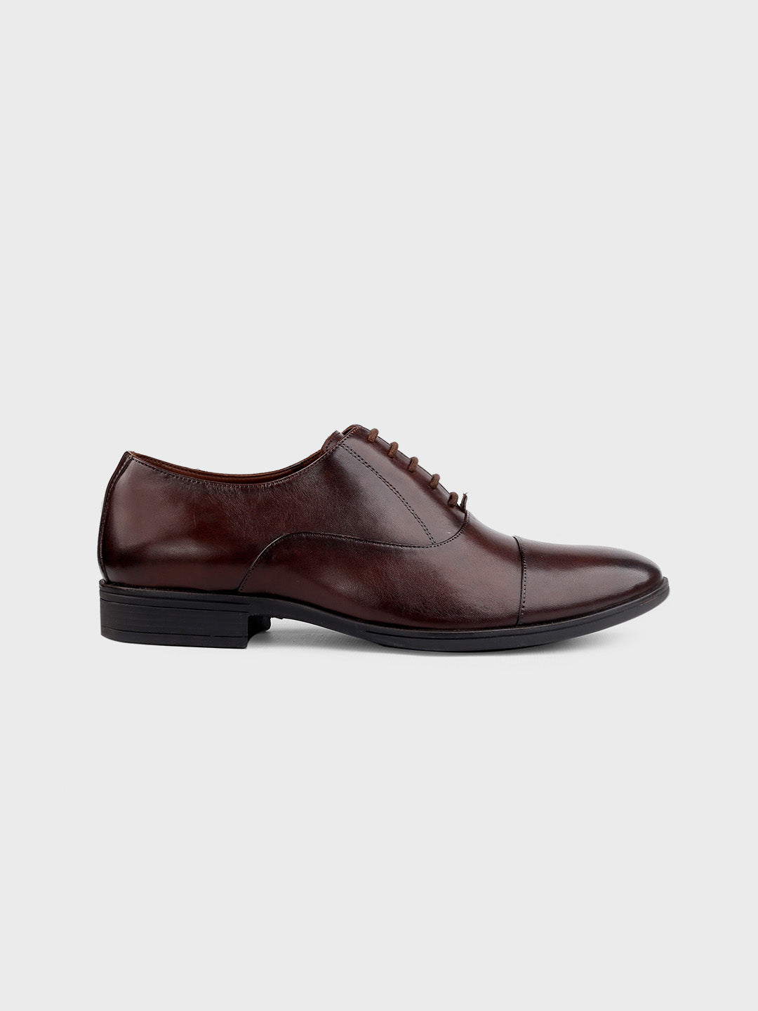 Brown Leather Oxford Lace-Up Shoes