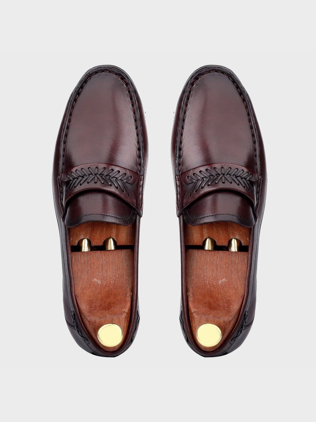 Men's Brown Leather Slip-On Loafers