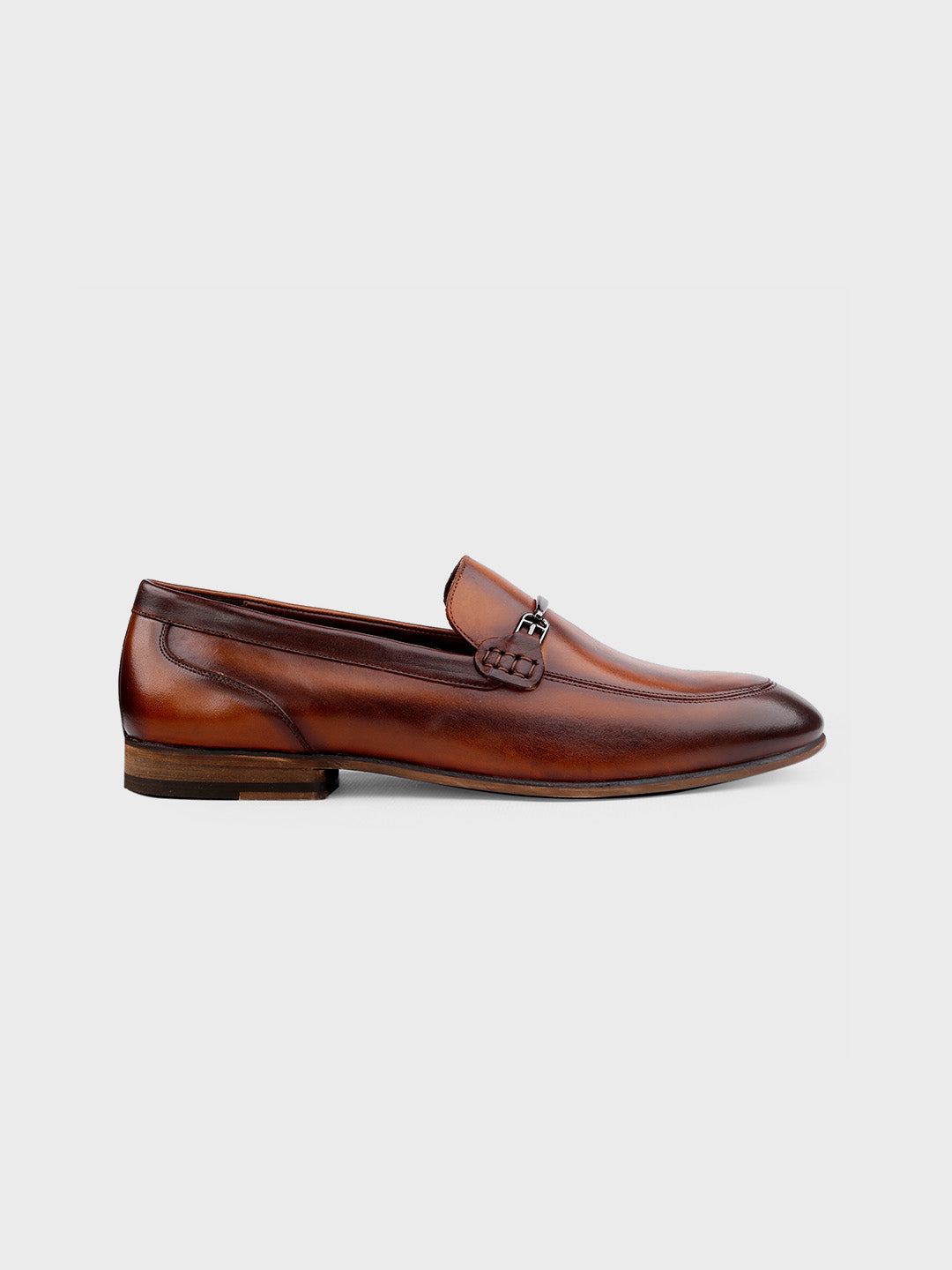 Men's Tan Leather Slip-On Loafers