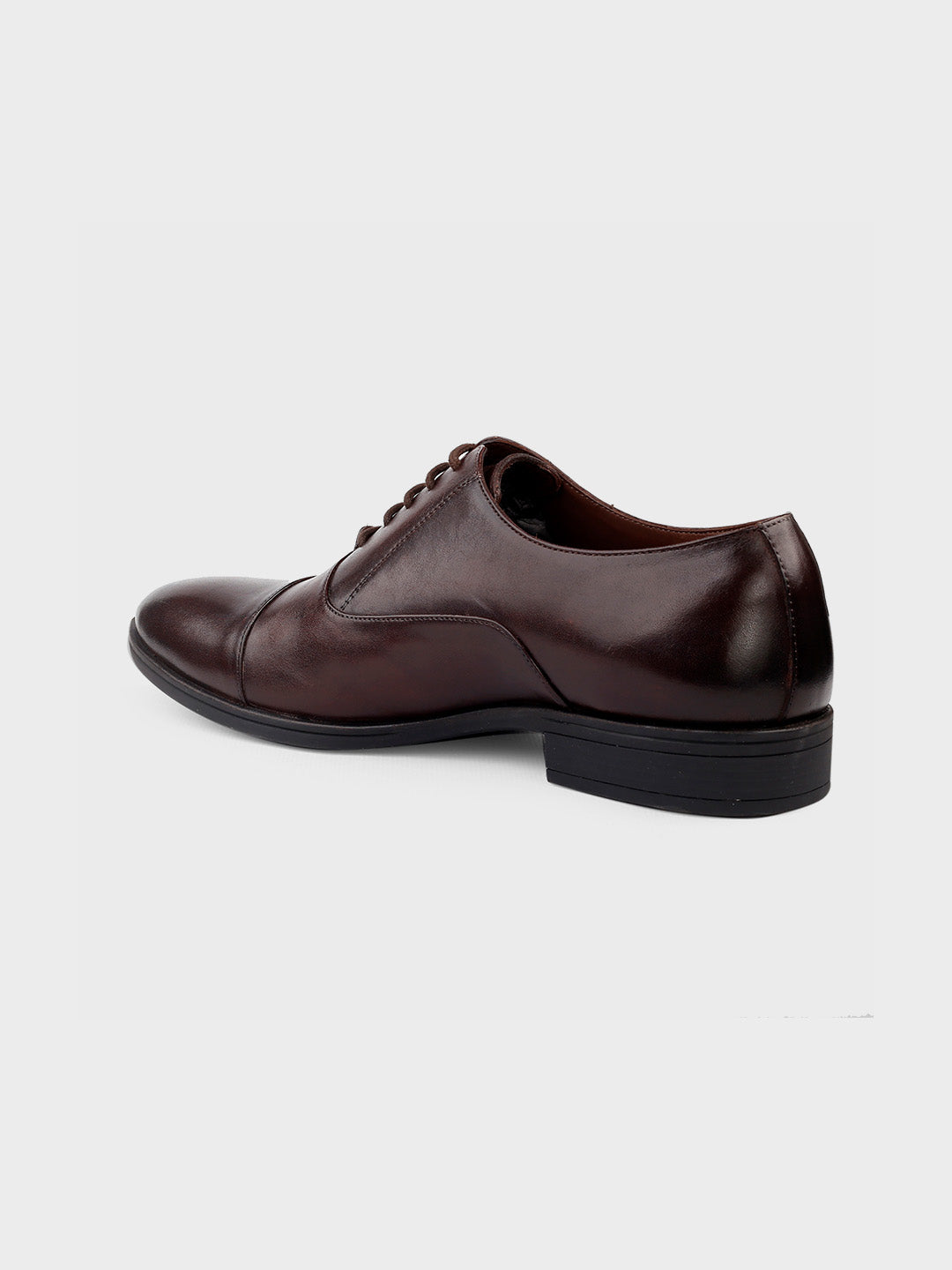 Brown Leather Oxford Lace-Up Shoes