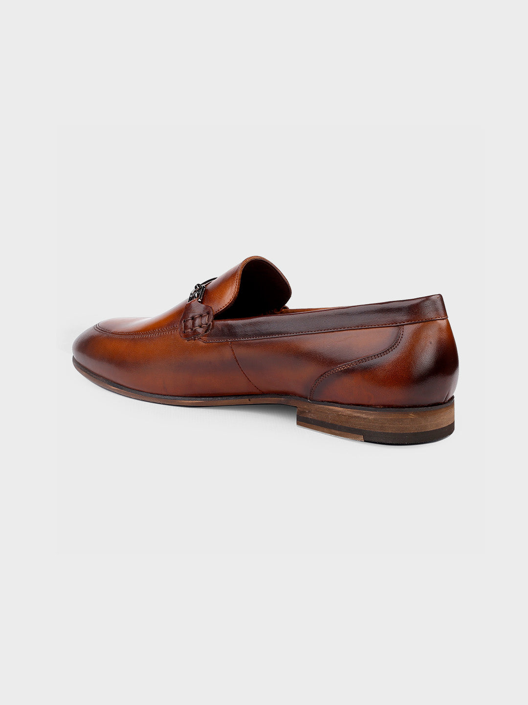 Men's Tan Leather Slip-On Loafers