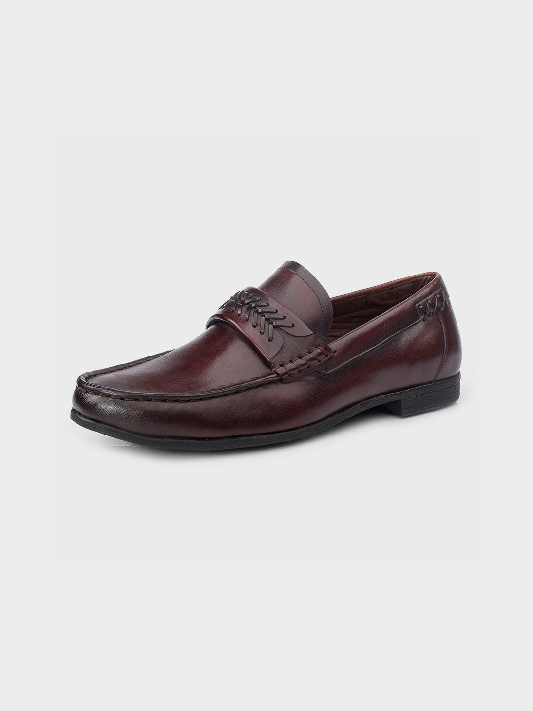 Men's Brown Leather Slip-On Loafers