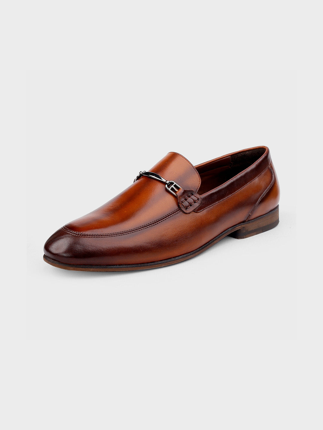 Men's Tan Leather Slip-On Loafers