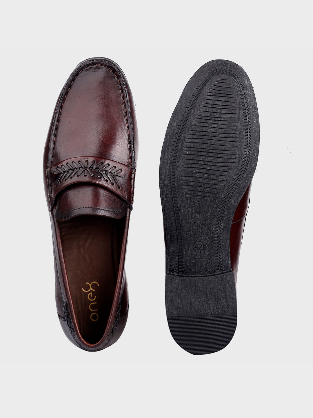 Men's Brown Leather Slip-On Loafers