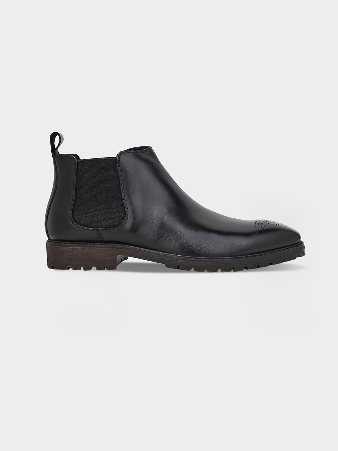 Black Leather Chelsea Boots