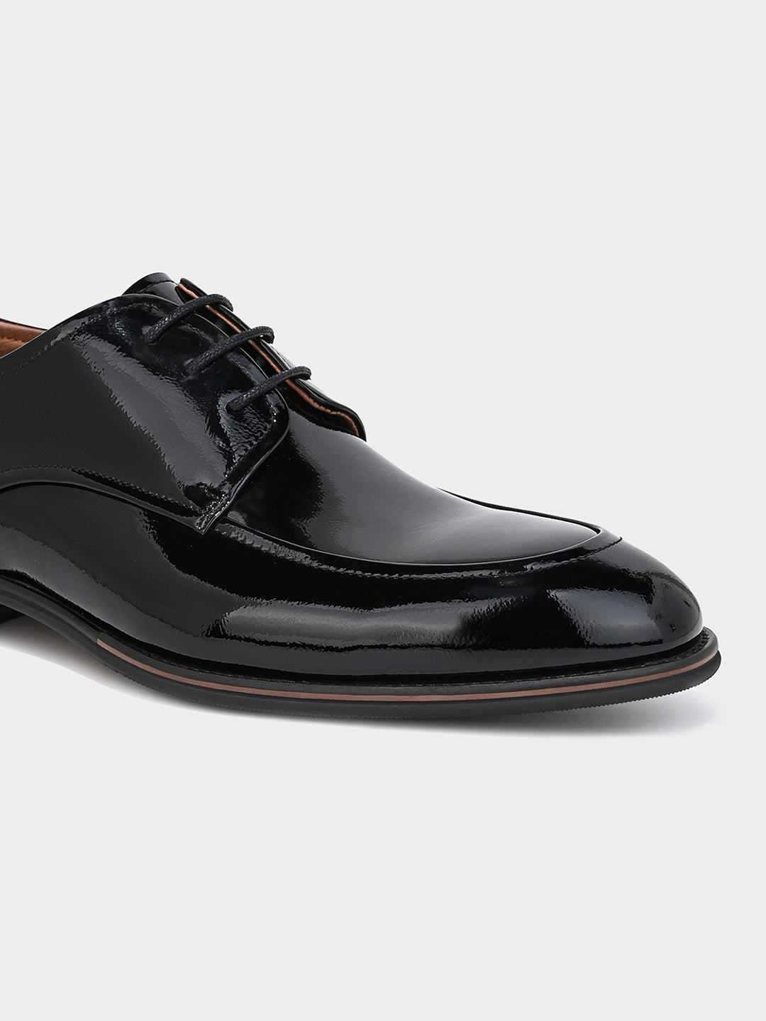 Black Patent Leather Derby Shoes