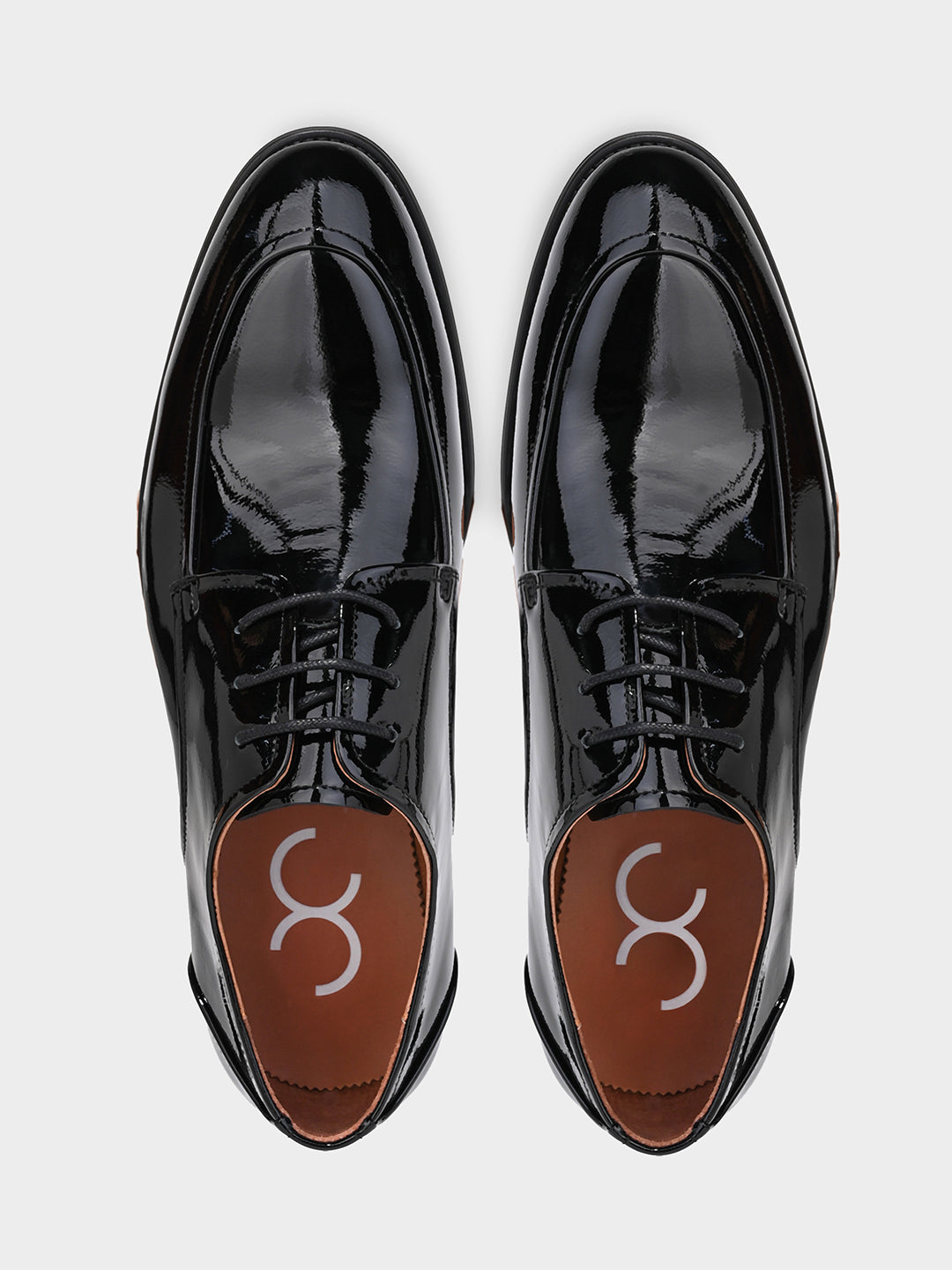 Black Patent Leather Derby Shoes