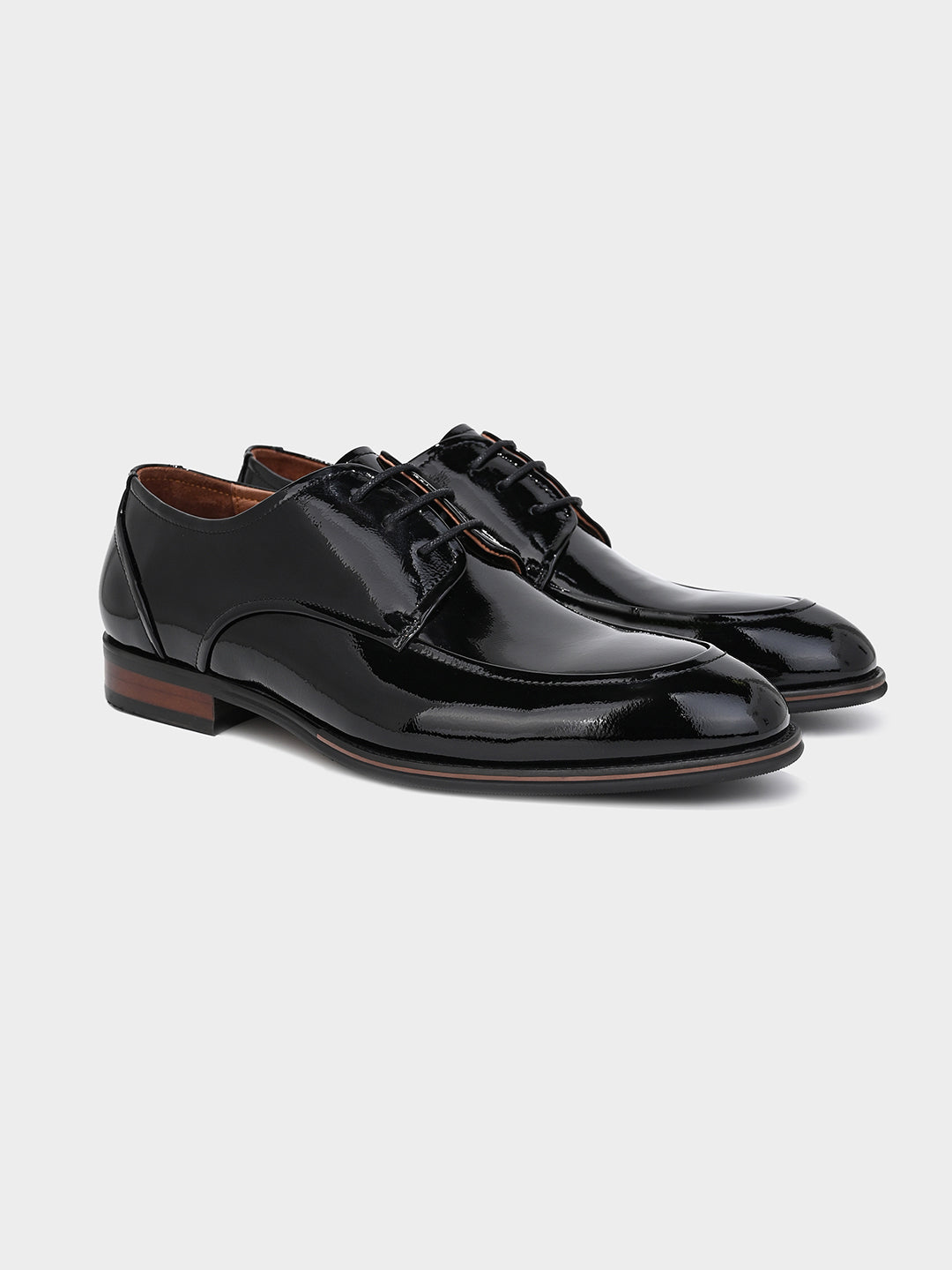 Black Patent Leather Derby Shoes