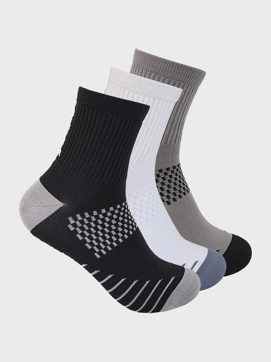 Dry Fit Ankle Socks with Super Grip Support (Pack of 3)