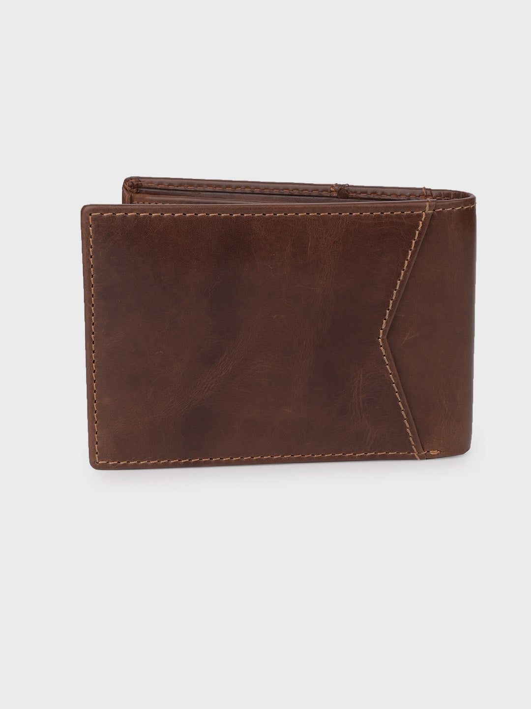 Brown Premium Leather Lightweight Credit Card Holder Wallet with RFID Blocking Lining