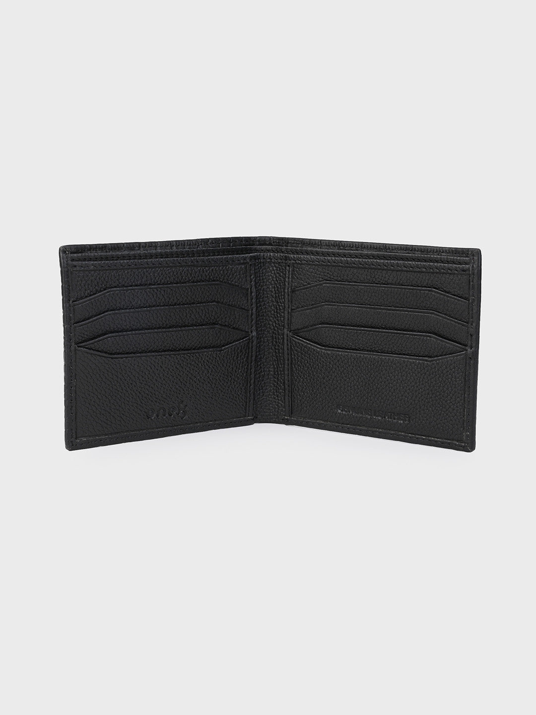 Black Crocodile-Embossed Bifold Wallet