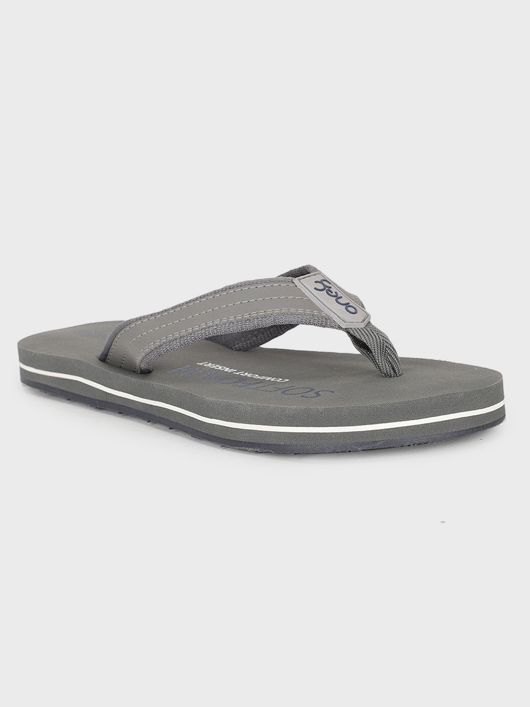 Grey Light-Weight Anti-Skid Bounce Back Mid-Sole Comfortable All Day Wear Slip-ons Slippers/Chappals/Flip-Flops