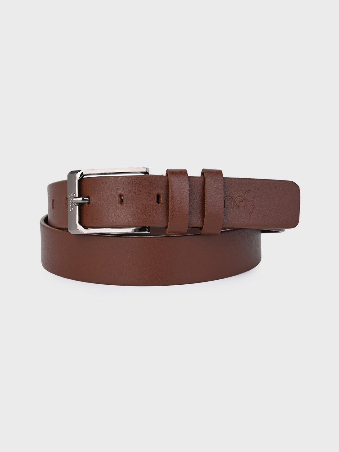 Tan Genuine Leather Tang Closure Fashion Semi-Formal Belt