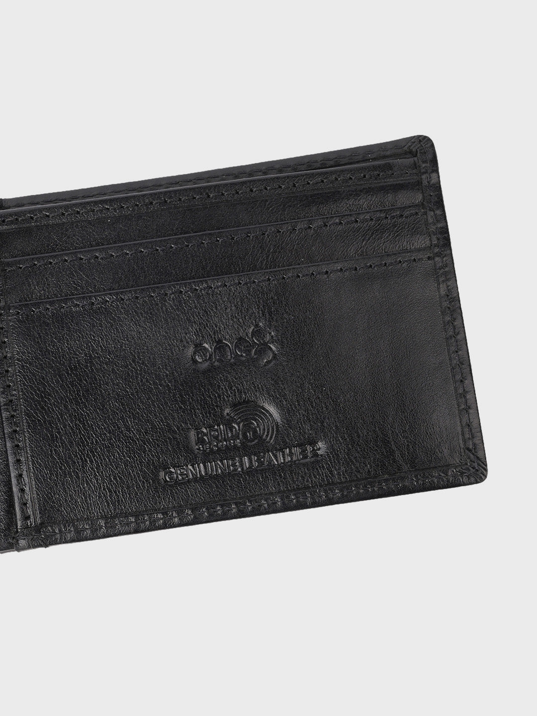 Black Premium Leather Lightweight Credit Card Holder Wallet with RFID Blocking Lining