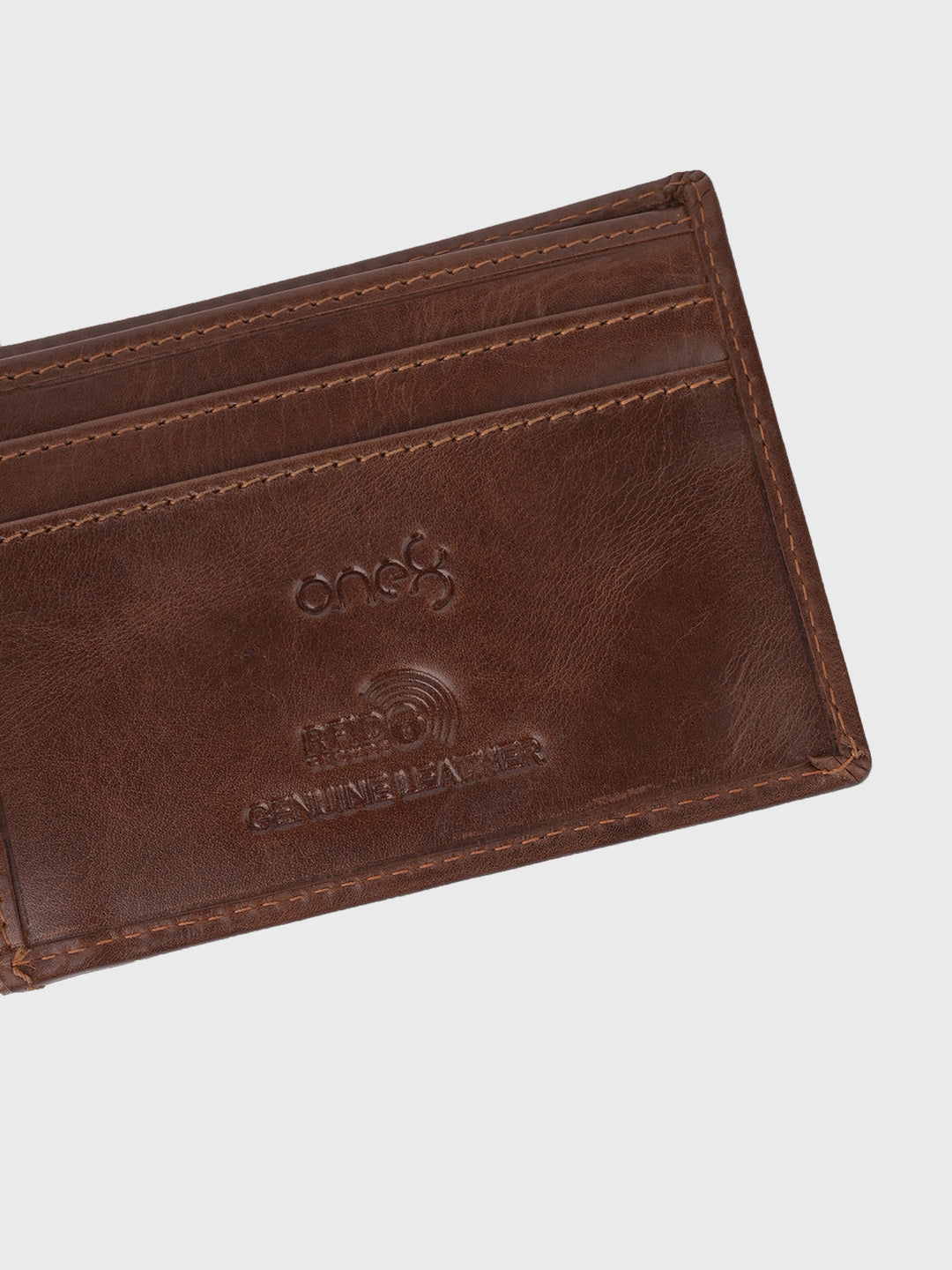 Brown Premium Leather Lightweight Credit Card Holder Wallet with RFID Blocking Lining