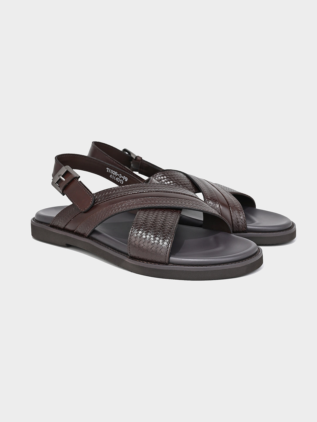 Brown Leather Strap Sandals