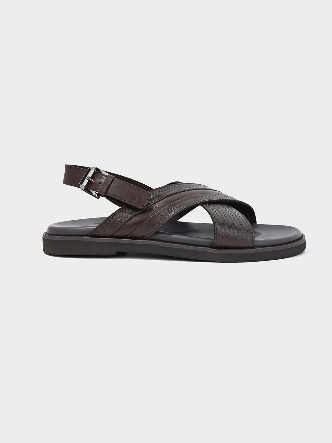 Brown Leather Strap Sandals