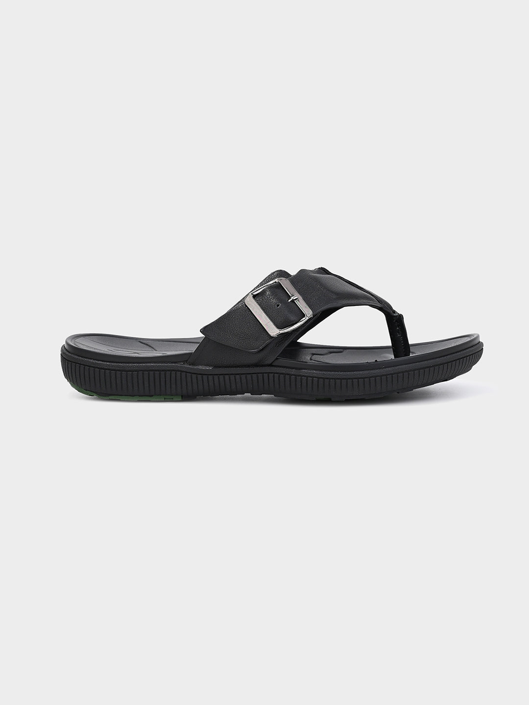 Black Men's Leather Sandals