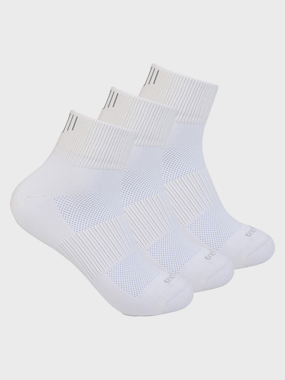 White Reflective Ankle Socks (Pack of 3)