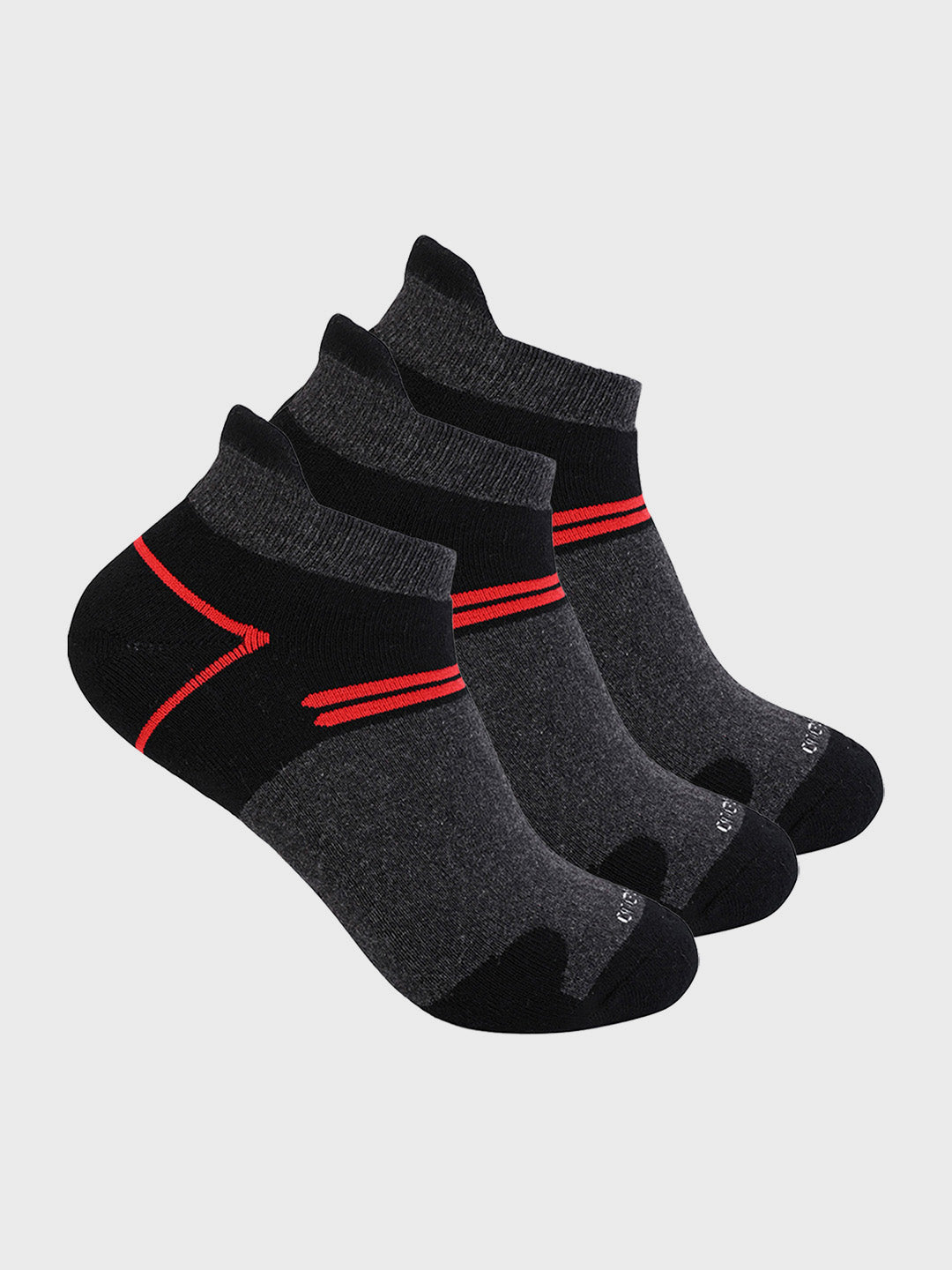 Black Cushioned Sneaker Socks (Pack of 3)