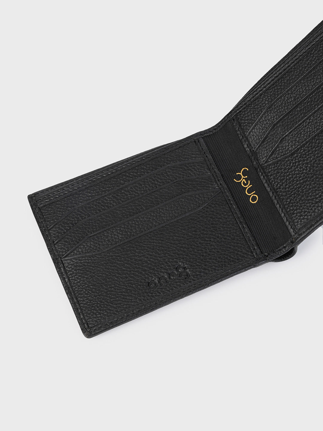 Black Minimalist Bifold Wallet