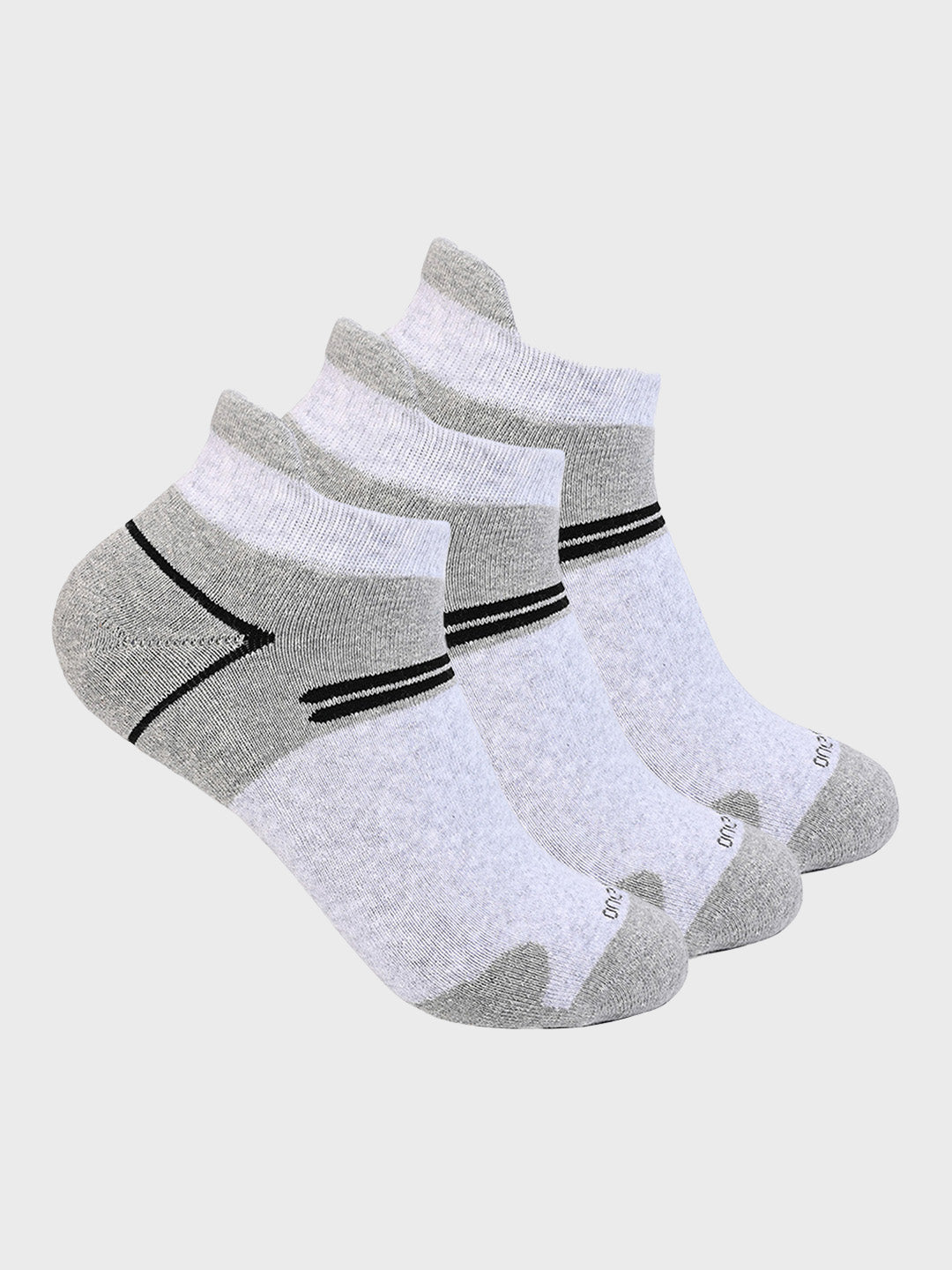 Grey Cushioned Sneaker Socks (Pack of 3)