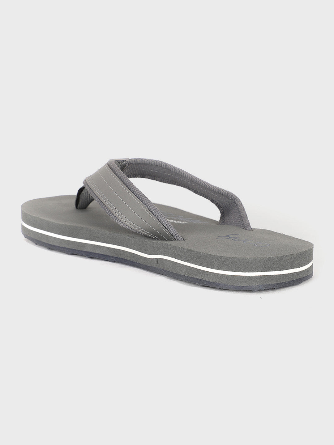 Grey Light-Weight Anti-Skid Bounce Back Mid-Sole Comfortable All Day Wear Slip-ons Slippers/Chappals/Flip-Flops