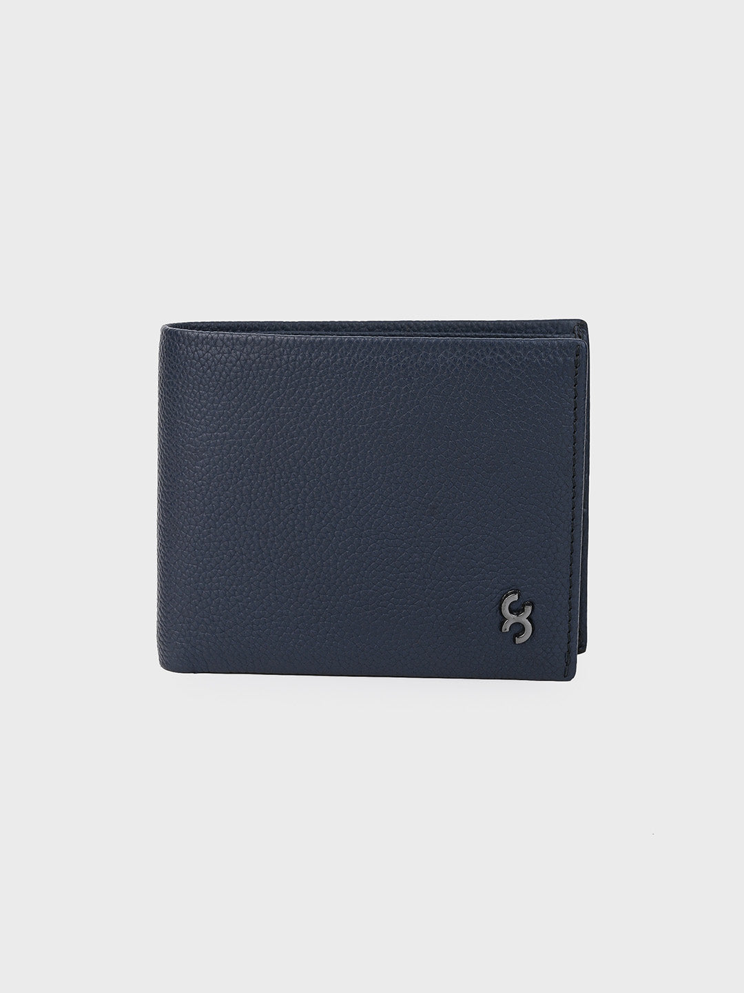 Navy Removable Card Holder Leather Wallet