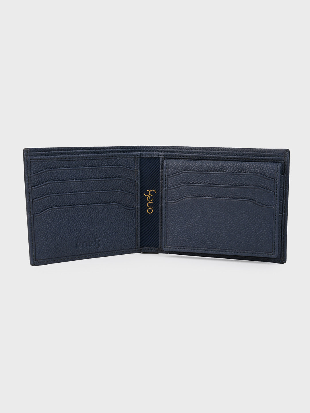 Navy Removable Card Holder Leather Wallet