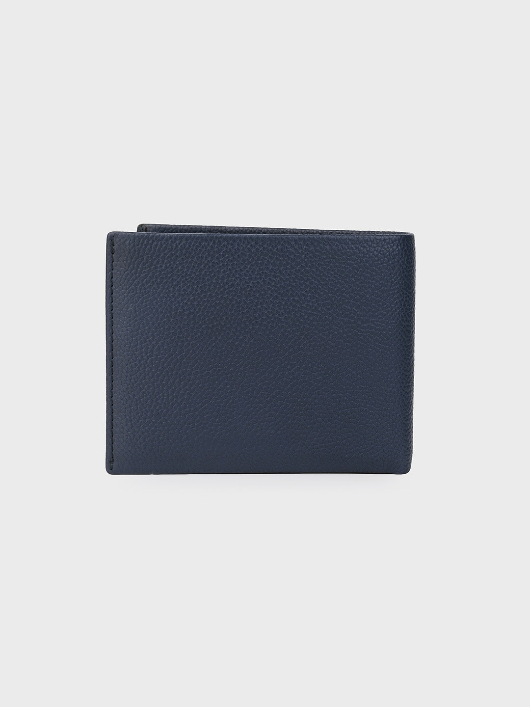 Navy Removable Card Holder Leather Wallet