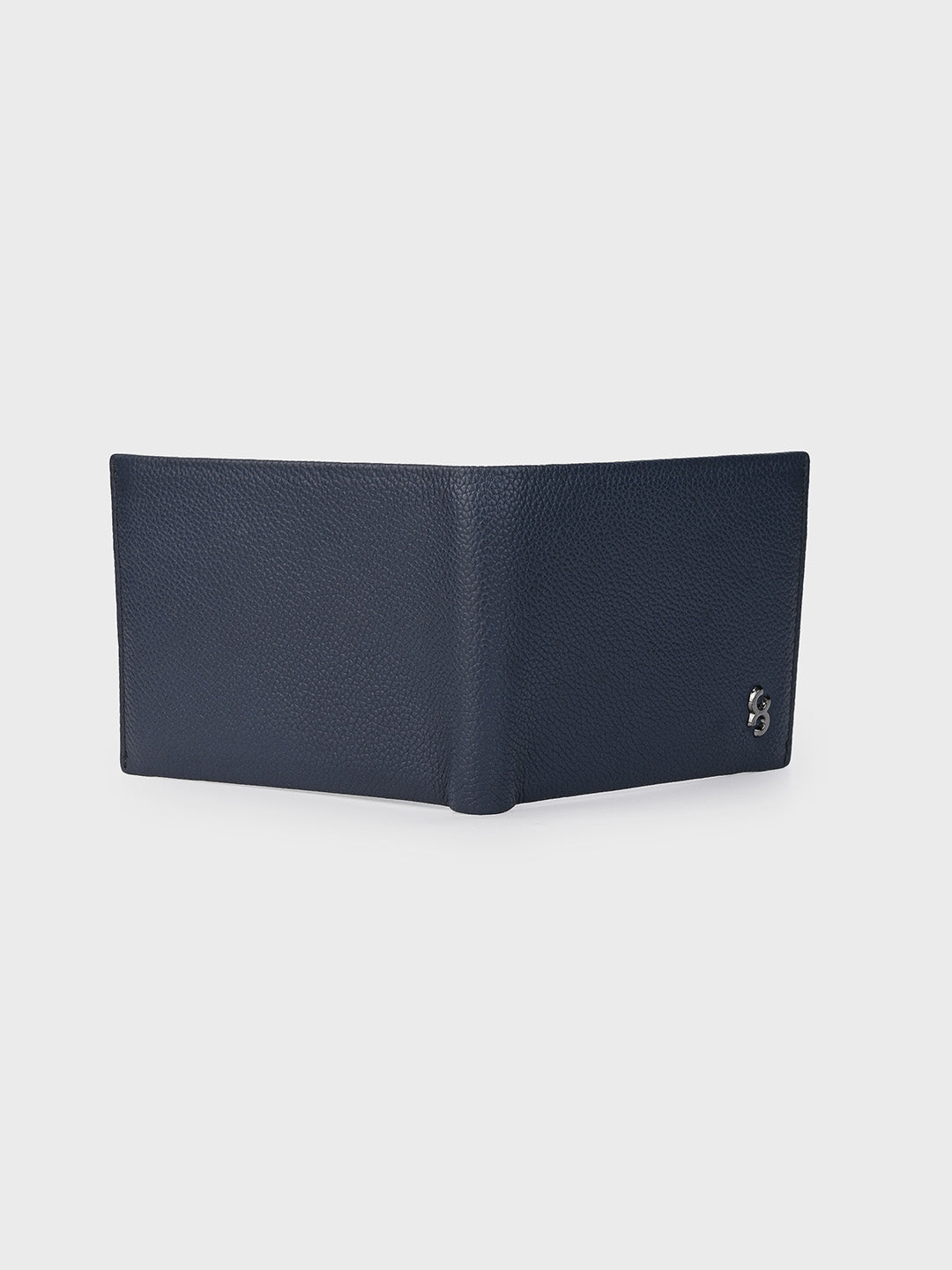 Navy Removable Card Holder Leather Wallet