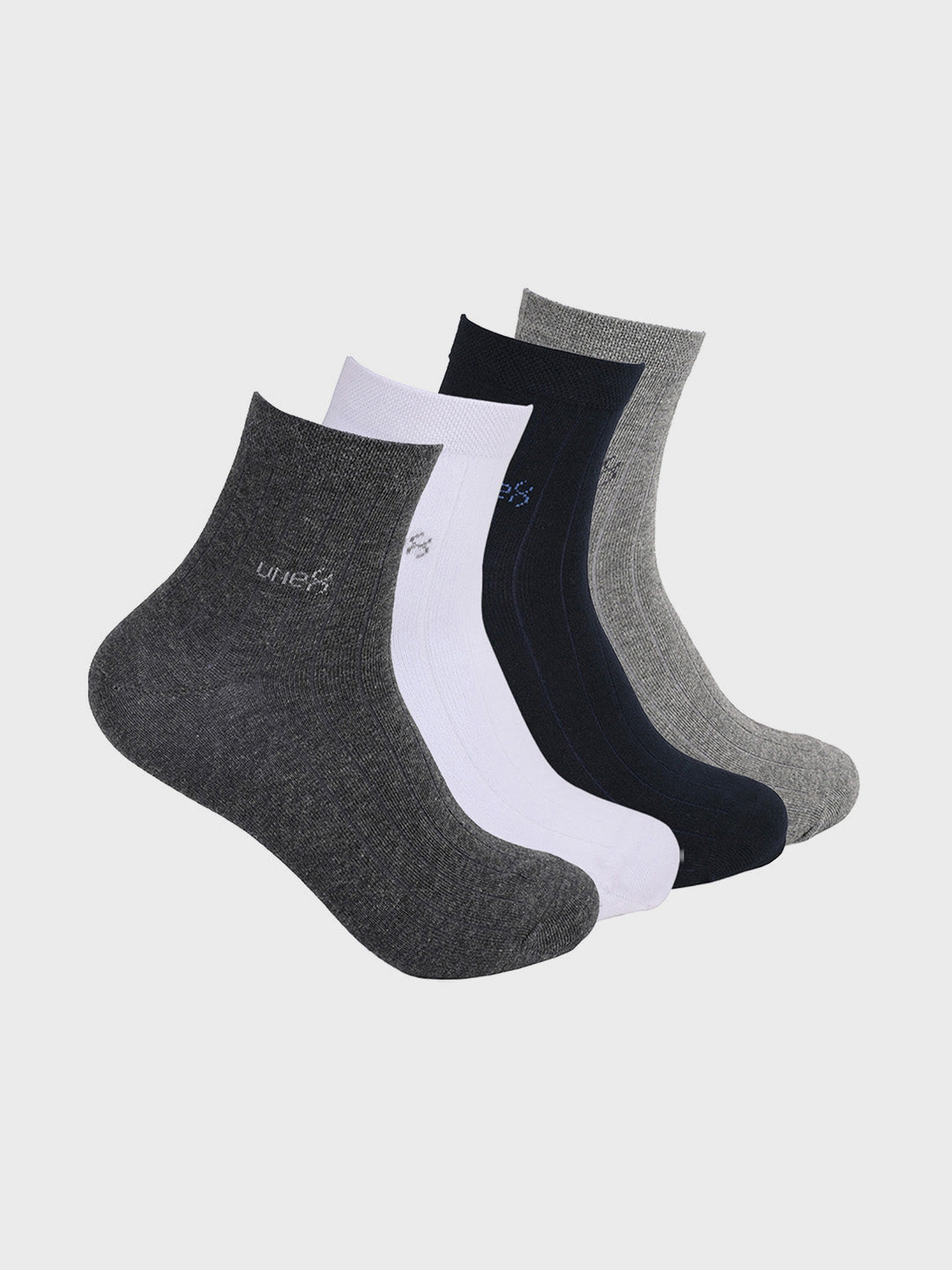 Men's Breathable Casual, Running, Gym & Training High-Ankle Length, Multicolor Cotton Socks (Pack Of 4)