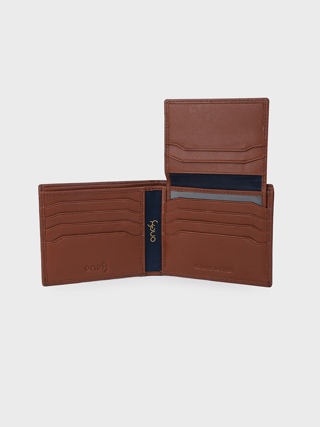 Tan Removable Card Holder Leather Wallet