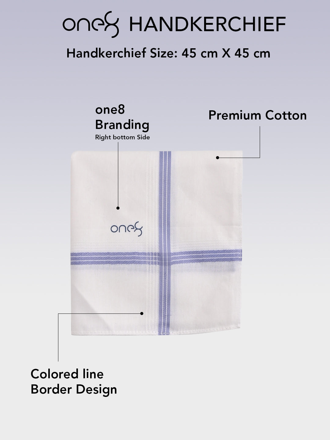 Premium Cotton Anti-Bacterial Handkerchiefs For Men (Pack of 6)