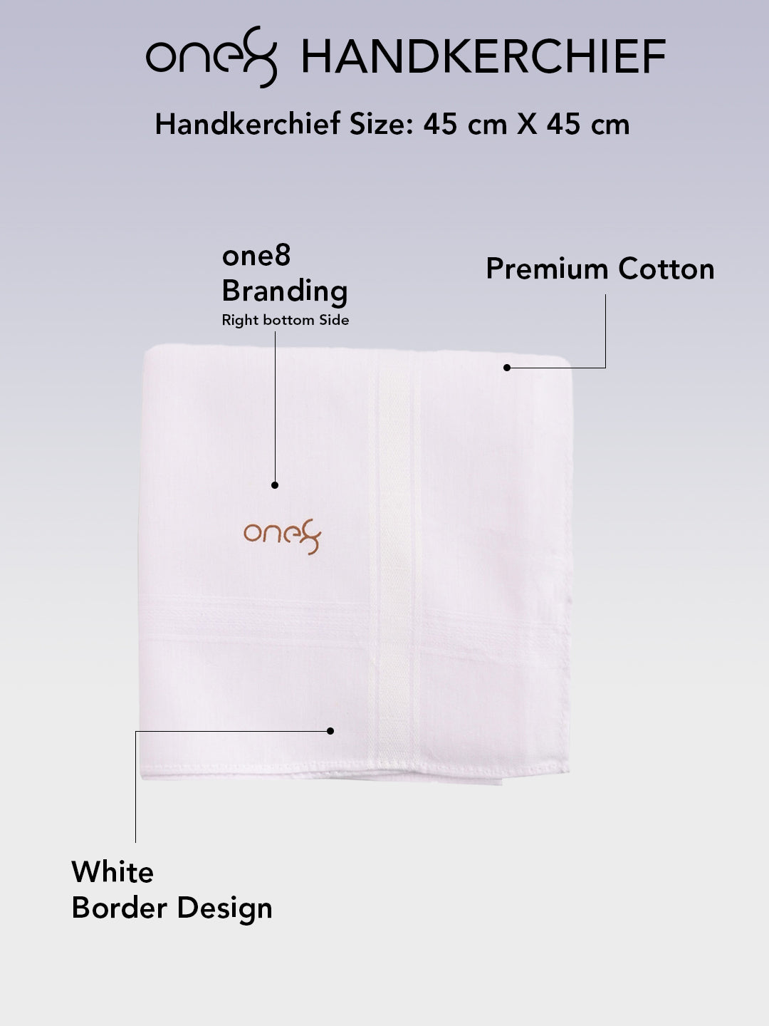 Premium Cotton Anti-Bacterial Handkerchiefs For Men (Pack of 6)