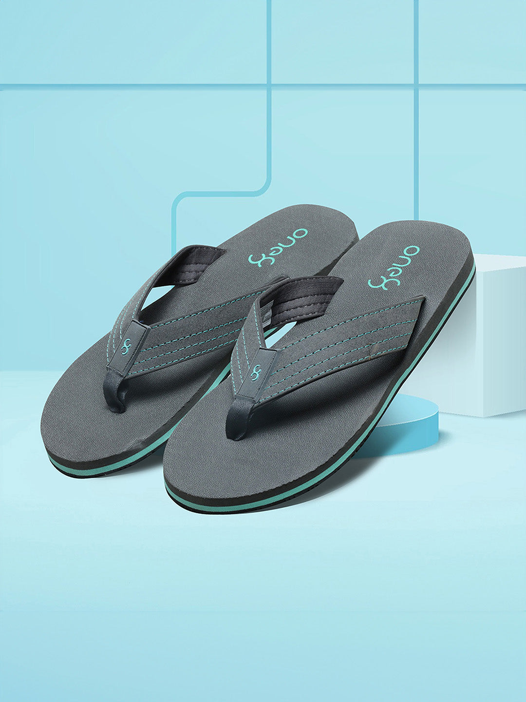 Men's Anti-Skid Rubber Sole Comfort Footbed Water-Resistant Light Weight Flip-Flops