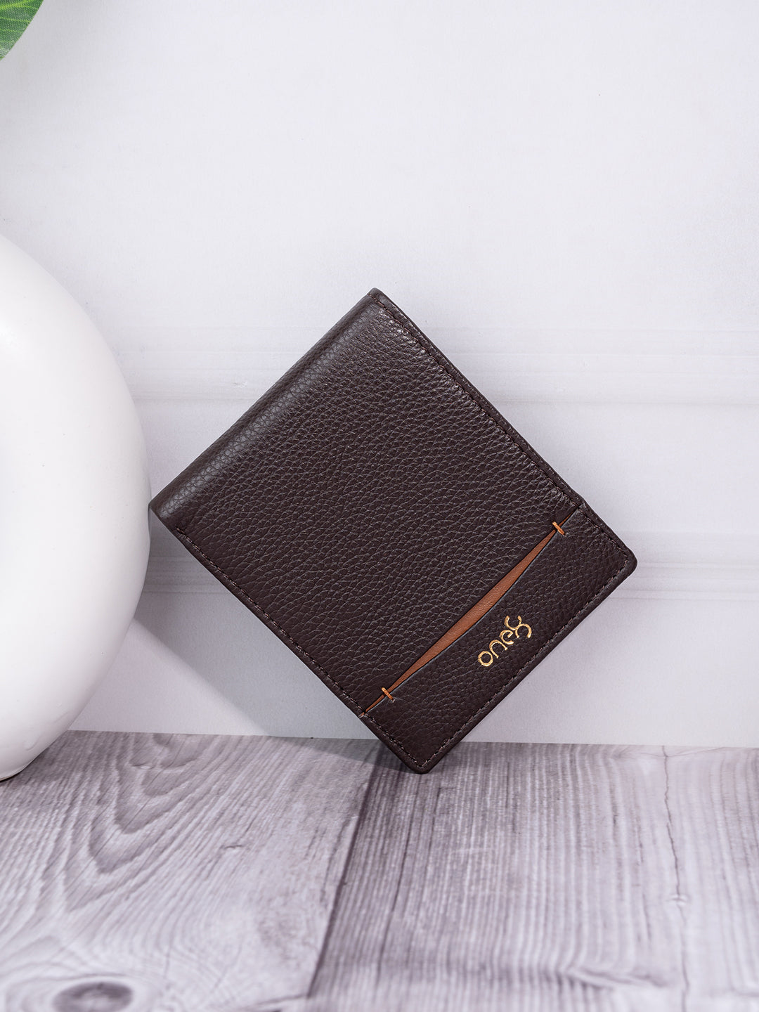 Brown Classic Bifold Wallet in Brown