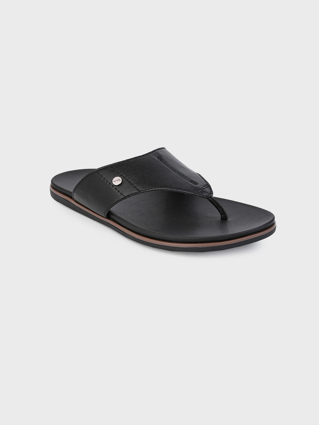 Black Men's Ethnic & Smart-Casuals Lightweight Slip-on Comfort Sandals