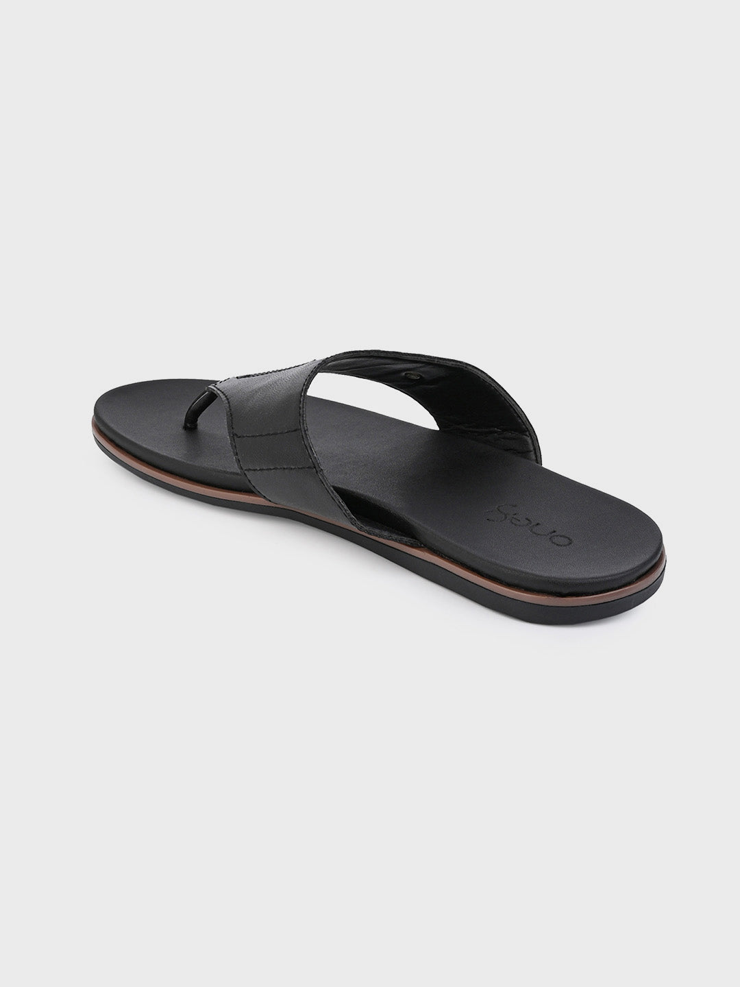 Black Men's Ethnic & Smart-Casuals Lightweight Slip-on Comfort Sandals