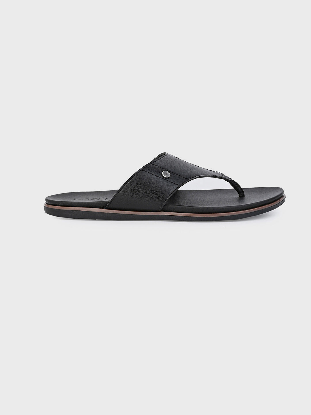 Black Men's Ethnic & Smart-Casuals Lightweight Slip-on Comfort Sandals