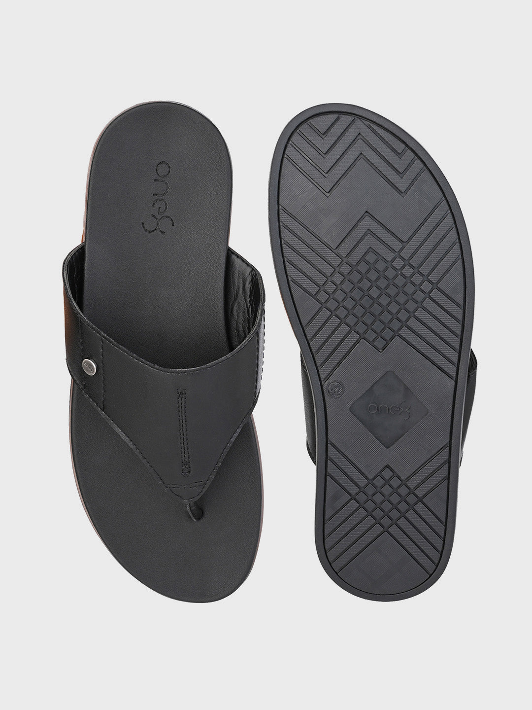 Black Men's Ethnic & Smart-Casuals Lightweight Slip-on Comfort Sandals