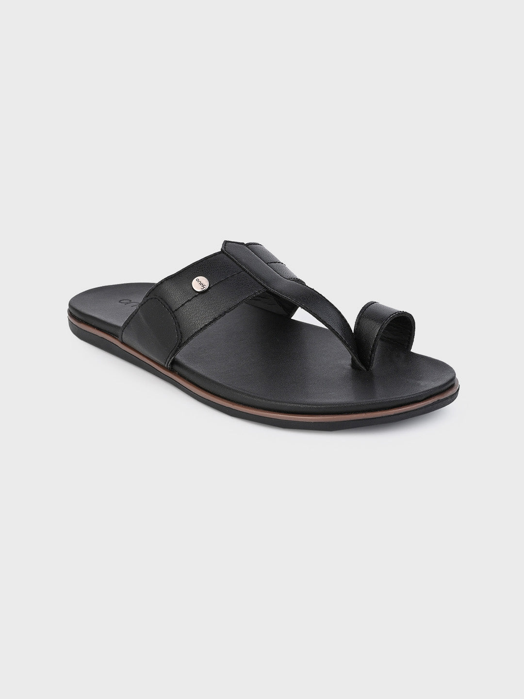 Black Men's Ethnic & Smart Casuals Lightweight Slip-on Comfort Sandals