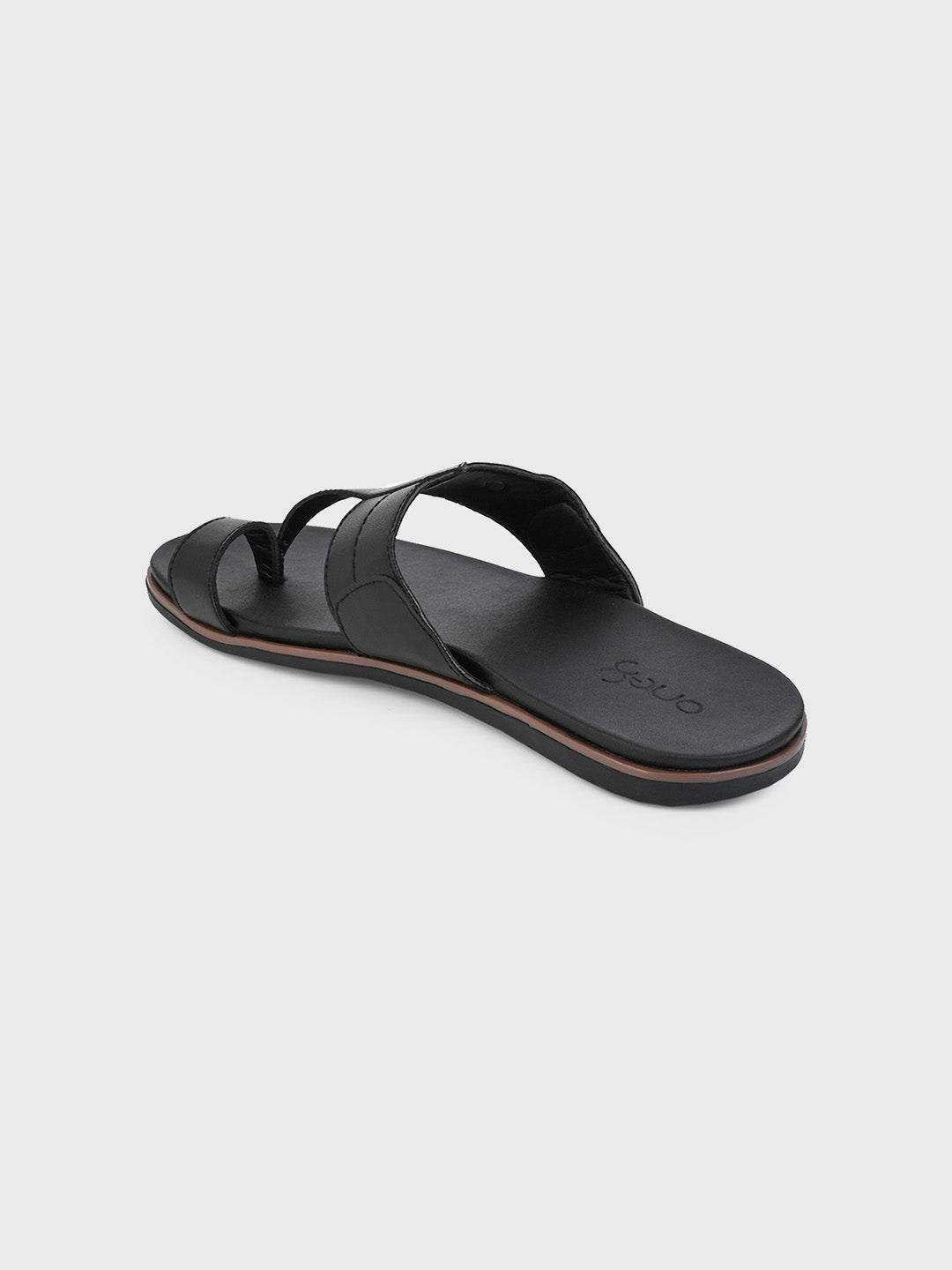 Black Men's Ethnic & Smart Casuals Lightweight Slip-on Comfort Sandals