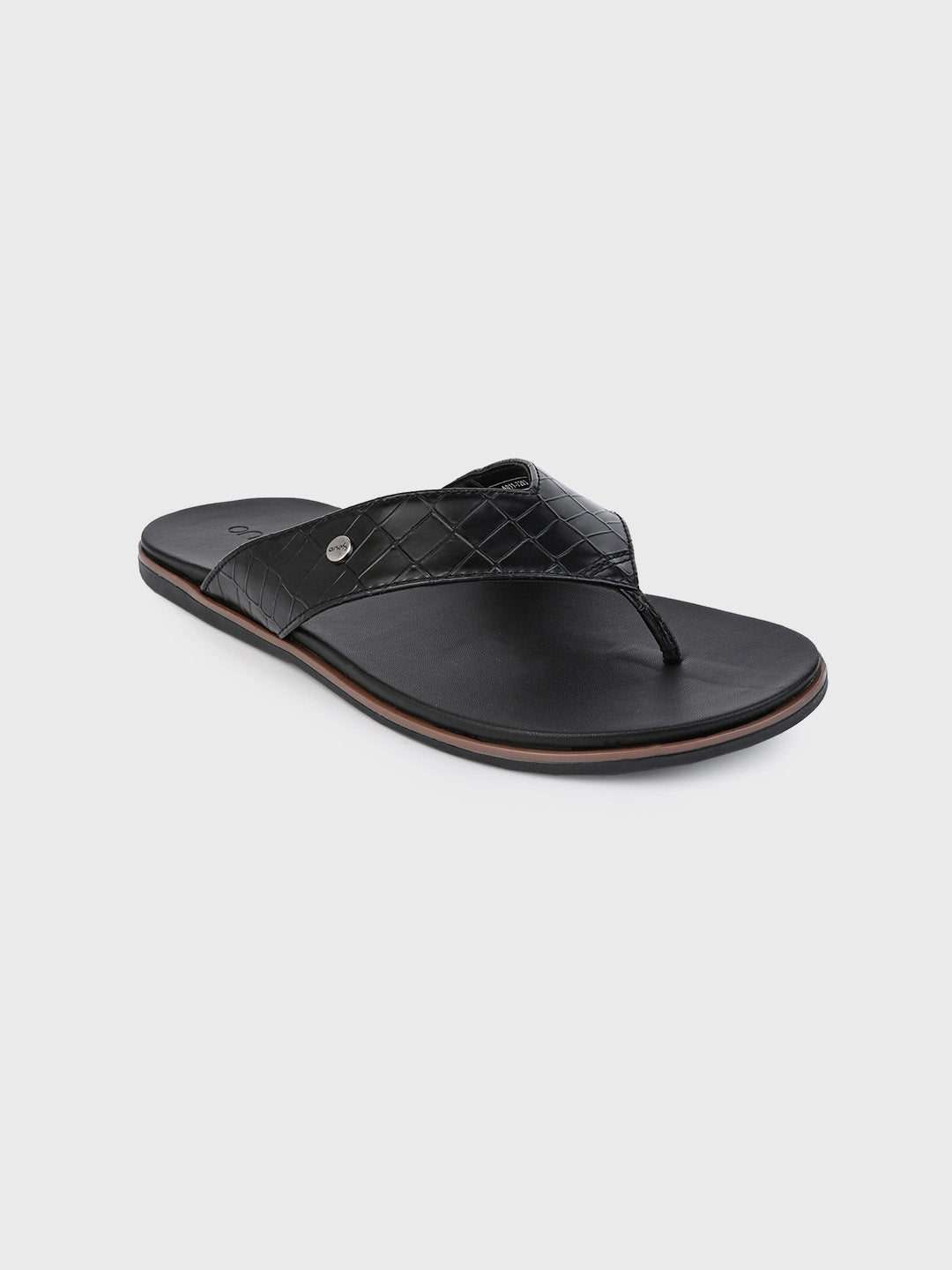 Men's Black Ethnic & Smart-Casuals Lightweight Slip-on Comfort Sandals