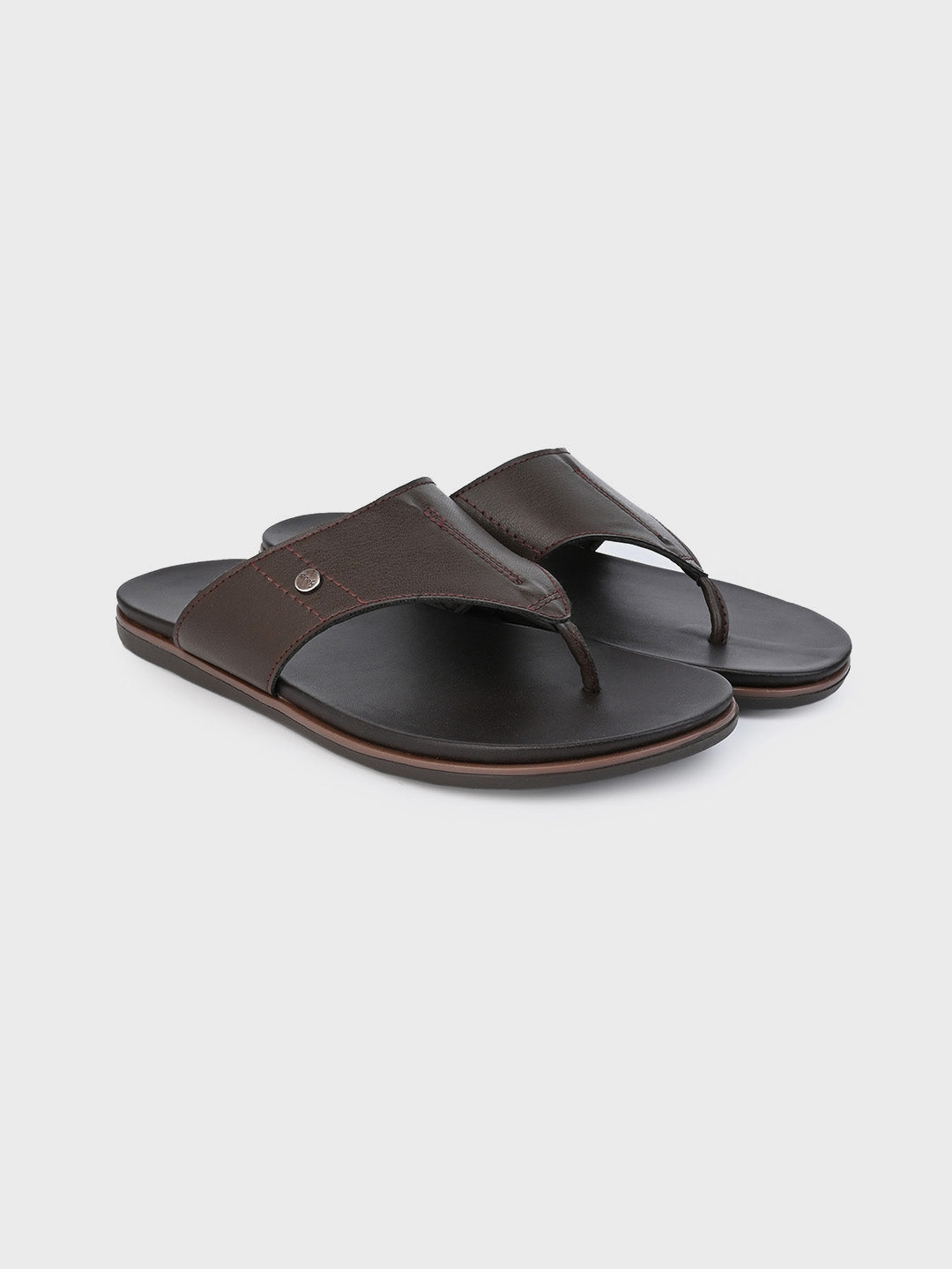 Brown Men's Ethnic & Smart-Casuals Lightweight Slip-on Comfort Sandals