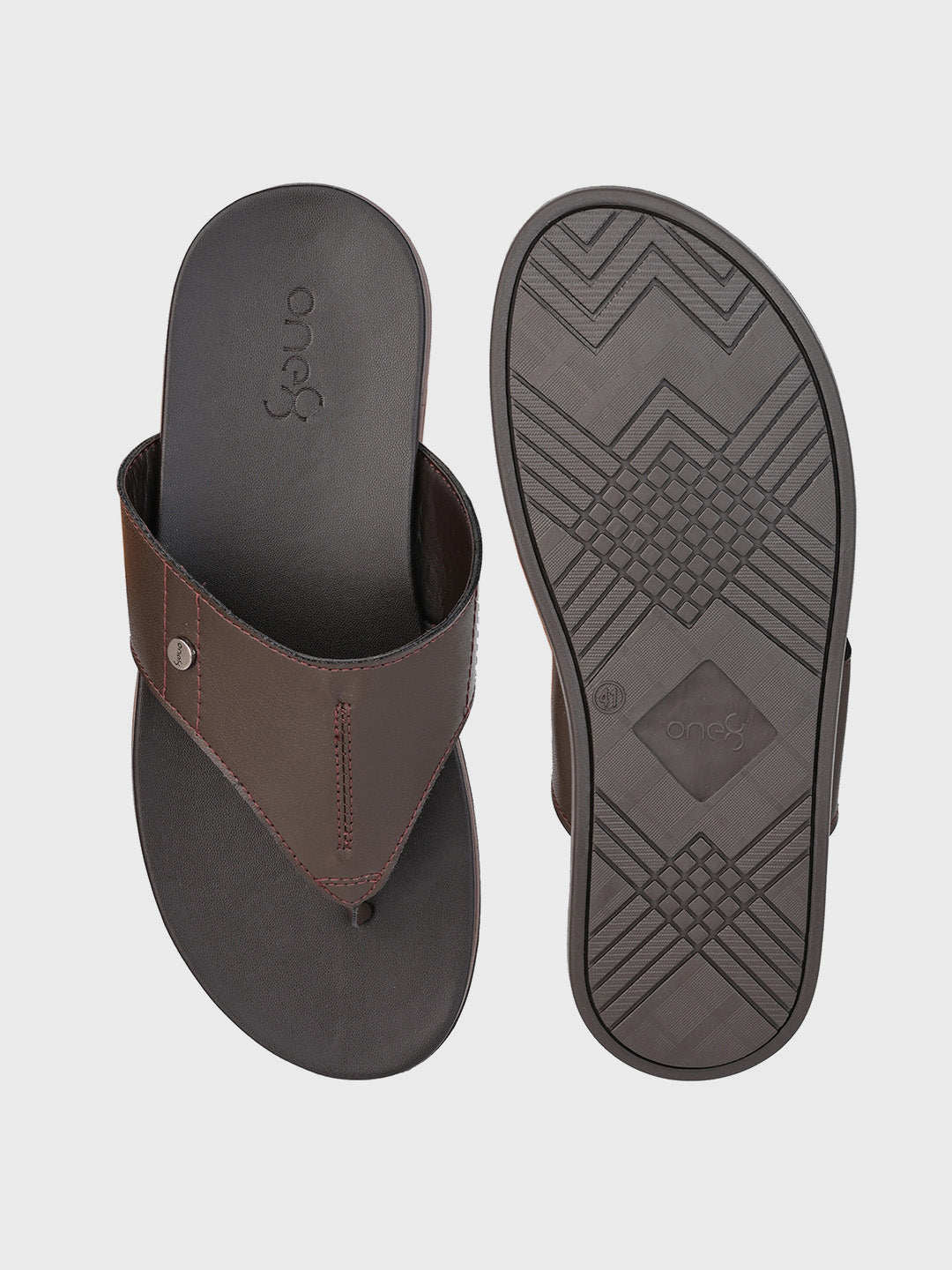 Brown Men's Ethnic & Smart-Casuals Lightweight Slip-on Comfort Sandals