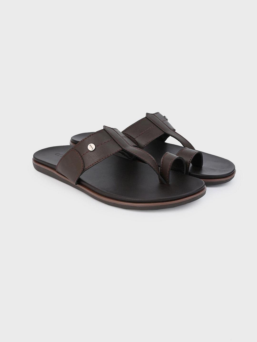 Brown Men's Ethnic & Smart Casuals Lightweight Slip-on Comfort Sandals