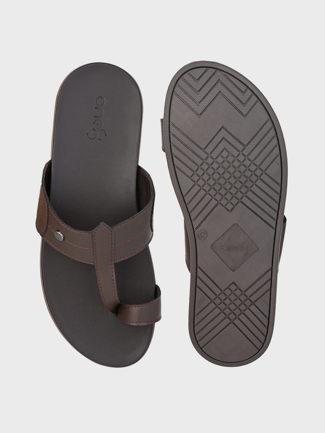 Brown Men's Ethnic & Smart Casuals Lightweight Slip-on Comfort Sandals