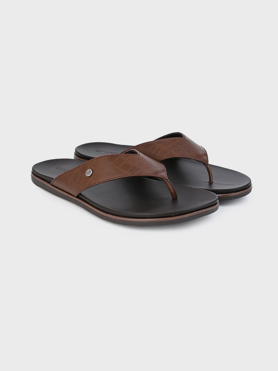 Tan Men's Ethnic & Smart-Casuals Lightweight Slip-on Comfort Sandals