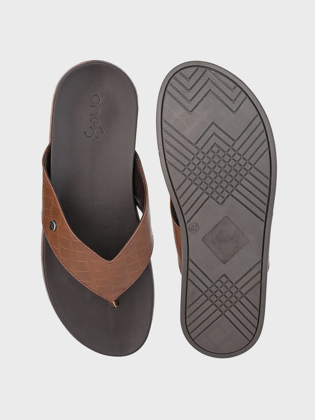 Tan Men's Ethnic & Smart-Casuals Lightweight Slip-on Comfort Sandals